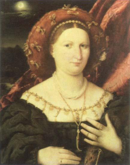 Lorenzo Lotto portrait of lucina brembati oil painting image